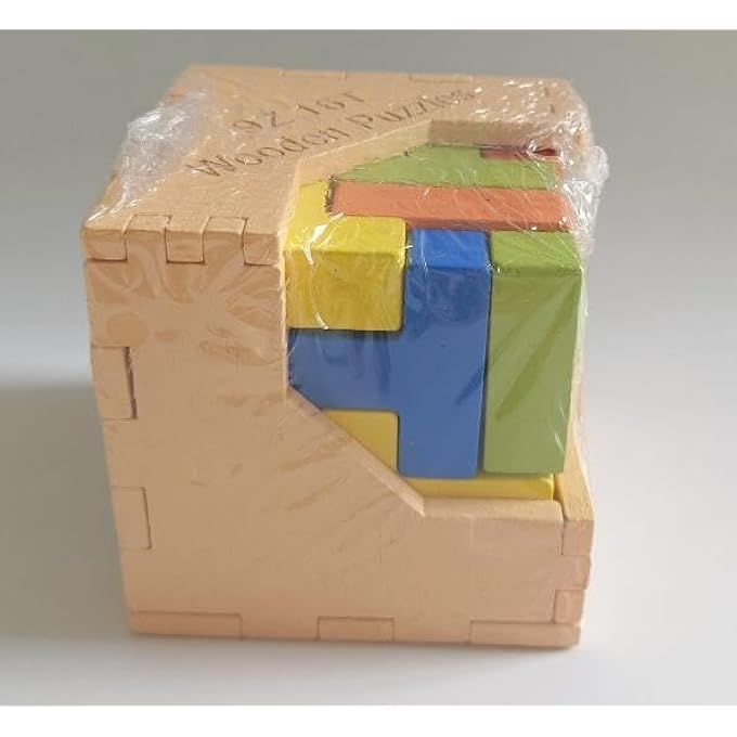 WOODEN 3D BRAIN TEASER PUZZLE,LOGICAL SKILL BUILDER EDUCATIONAL WITH UNIQUE INTERLOCKING BLOCKS  MIND CHALLENGE BUILDING GAME, THOUGHT-PROVOKING & FUN GIFT - Image 4